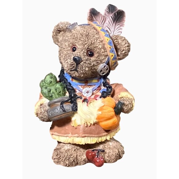 Thanksgiving Bears Autumn Harvest Decorative Collectible Figurine Set - Picture 4 of 13